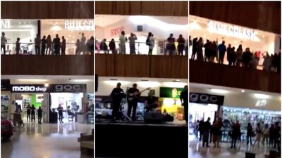 Los músicos de Plaza Patria no dejaron escapar la oportunidad de tocar un clásico musical