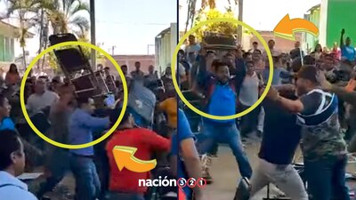 Empezaron a hablar de la Reforma Educativa y terminaron con sillazos