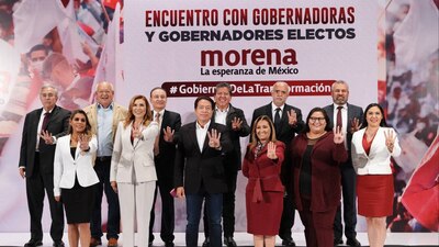 La dirigencia de Morena se reunió con los nuevos gobernadores emanados del partido