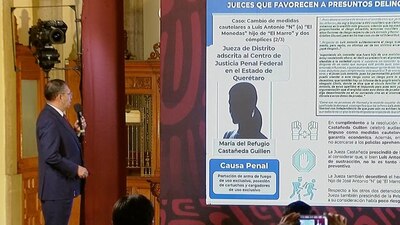 La jueza María del Refugio Castañeda fue exhibida en la 'mañanera' de AMLO