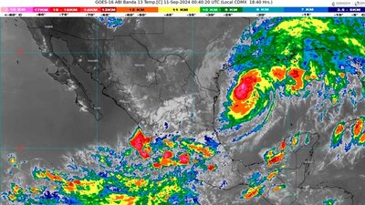 Se estima viento con rachas de 40 a 60 km/h y oleaje de 1 a 3 m de altura