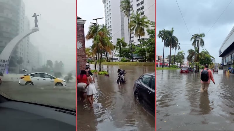 ¿Qué está pasando en Acapulco? Las fuertes lluvias dejan vialidades inundadas