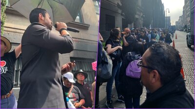 Trabajadores acudieron a la SCJN para protestar contra la reforma al Poder Judicial