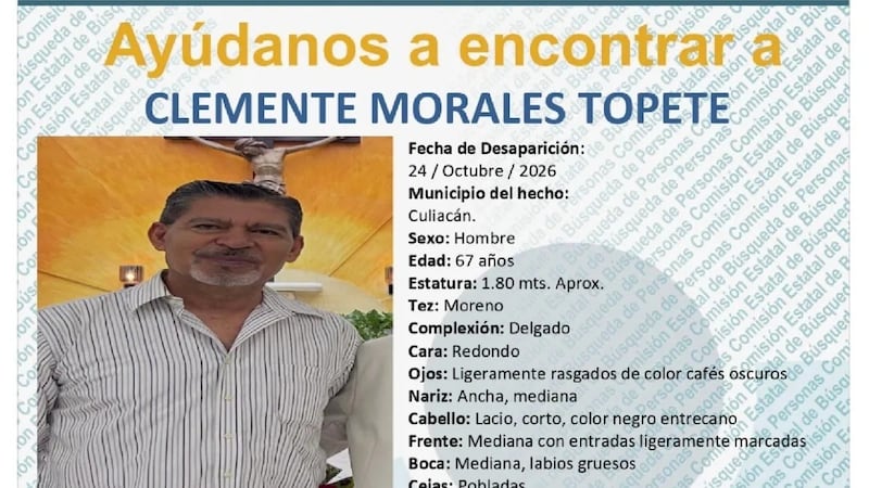 Reportan la desaparición del sacerdote Clemente Morales en Sinaloa