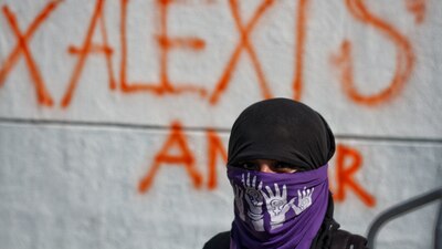 Mujeres protestan por el feminicidio de Alexis, ocurrido en Quintana Roo