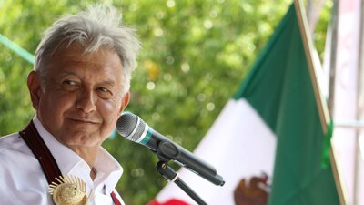 El candidato presidencial de Morena estuvo este viernes en Oaxaca