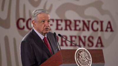 El presidente este lunes en su mensaje a medios