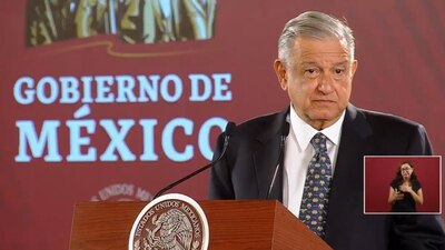 El presidente López Obrador en Palacio Nacional