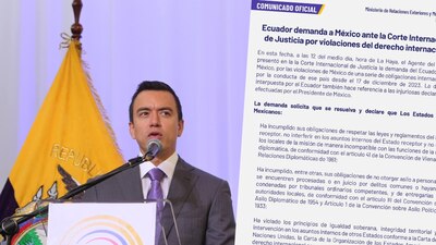 El gobierno ecuatoriano consideró que el asilo al expresidente Glas violó acuerdos internacionales de asilo y soberanía