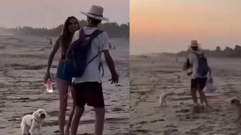 Exhiben a turista extranjera agrediendo a perrito y a un hombre en playas de Oaxaca