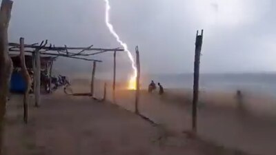 El momento fue captado en un video