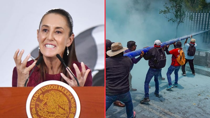 Sheinbaum acusa provocación en protestas de la CNTE y descarta cualquier acto de represión