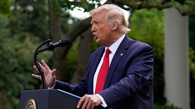 El presidente de EU dijo que la construcción del muro va muy bien