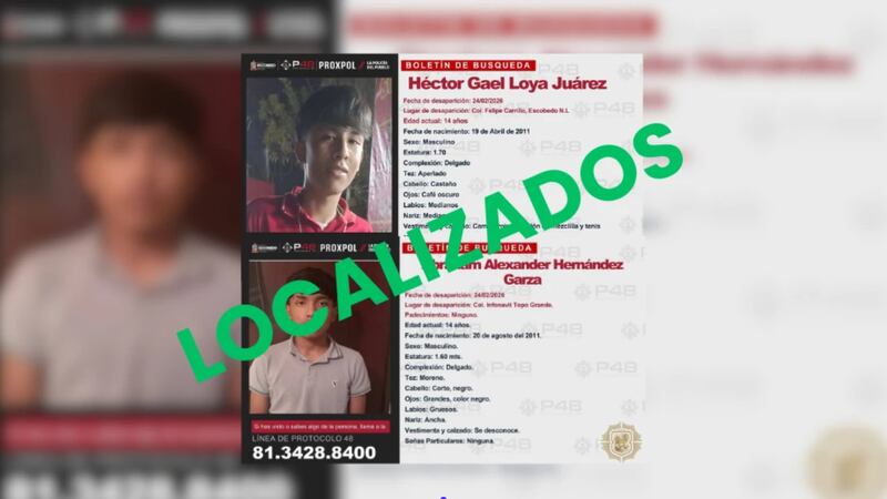 Localizan en NL a 2 menores presuntamente reclutados en TikTok