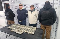 Detienen a 2 hombres con 20 kilos de fentanilo en un autobús de pasajeros en Sonora