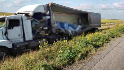 El chofer explicó que el cargamento era transportado a una empresa de laboratorios en Texas