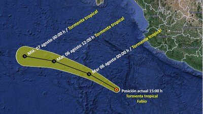 Se espera que para el miércoles, el fenómeno natural esté más alejado del país