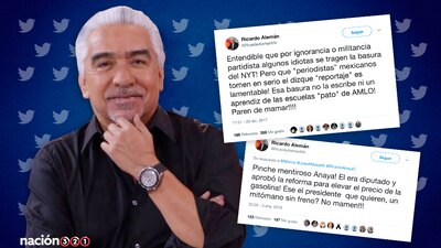 En sus tuits Alemán ha criticado no solo a AMLO, sino incluso a medios internacionales