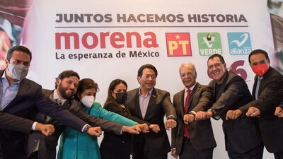 La coalición está integrada por Morena, el Partido del Trabajo, Partido Verde Ecologista de México y Nueva Alianza
