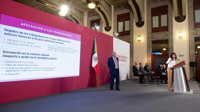 López Obrador y Luisa María Alcalde presentaron la iniciativa en la mañanera