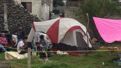 El sur de la ciudad también sufrió las consecuencias del temblor