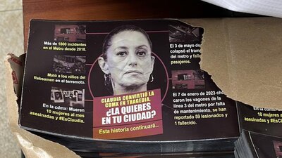 Los volantes hallados criticaban fallos en la administración de la morenista Claudia Sheinbaum.