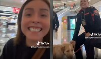 Policías de la CDMX rescatan a perrito en Perisur; ahora Maryfer Centeno le busca familia