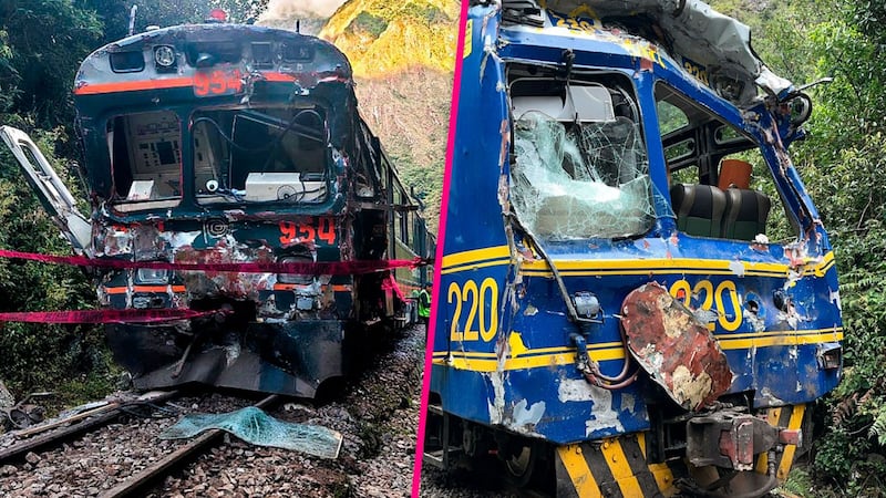 Choque frontal de trenes deja un muerto y 40 heridos en Machu Picchu