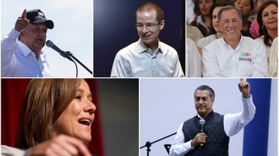 AMLO, Anaya, Meade, Zavala y 'El Bronco', los aspirantes presidenciales