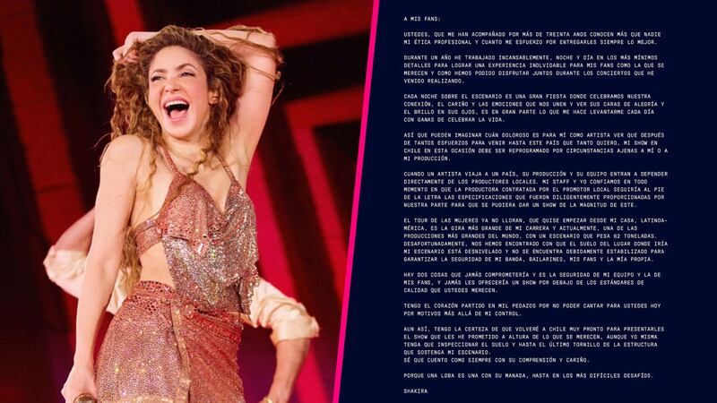 Shakira ya no llora, ahora cancela: confirman cuarto concierto suspendido en su tour