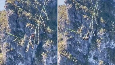 Un joven fue captado mientras atravesaba el Cerro de la Sila