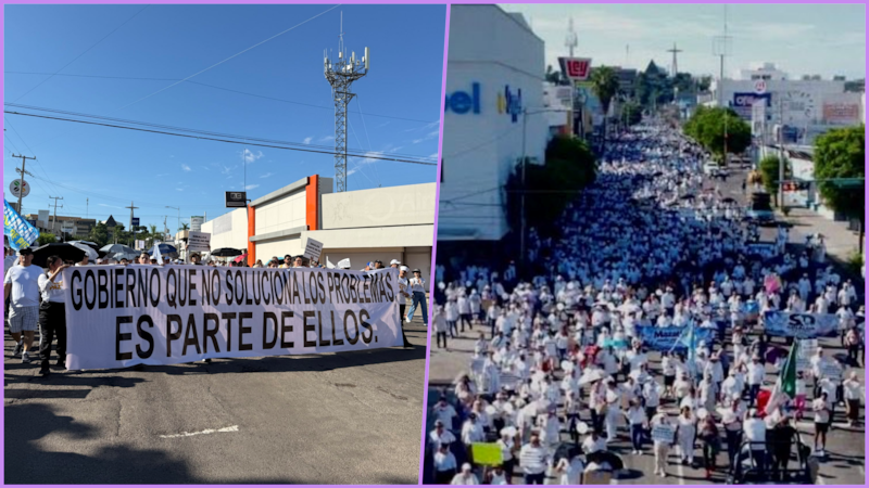 Miles de culiacanenses marchan de blanco para exigir paz y un alto a la violencia