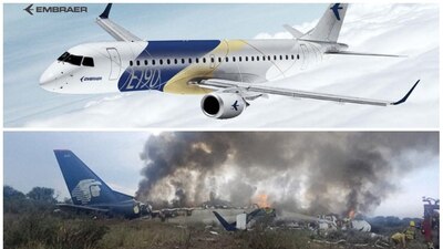 Ese es el modelo del avión operado por Aeroméxico que se desplomó este martes