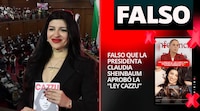Video manipulado con IA: Claudia Sheinbaum no ha aprobado la ‘Ley Cazzu’