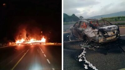 Las autoridades investigan una serie de bloqueos e incendios de vehículos en carreteras