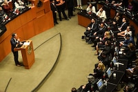 Tras discurso de Anaya panistas abandonan toma de protesta de nuevos ministros de la SCJN