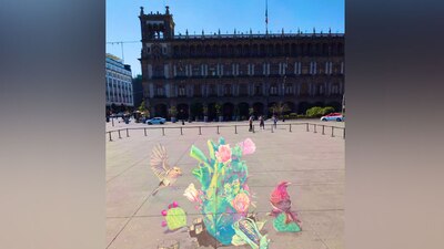 Se pintaron 4 piezas como parte de una exposición por el Día del Amor