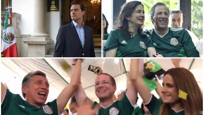 El presidente Enrique Peña Nieto, los presidenciables y otros políticos celebraron el primer triunfo del Tri en el Mundial