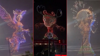 Drones iluminan el Estadio Ciudad de México rumbo al Mundial 2026