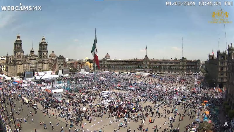 ¿Ya está lleno? Así luce el Zócalo de la CDMX previo a evento de Sheinbaum