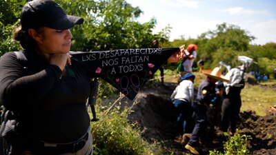 Yadira González Hernández durante la Brigada Nacional de Búsqueda en Morelos