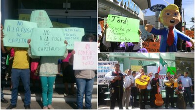 En México también hubo movilizaciones para protestar por la llegada de Donald Trump a la Casa Blanca