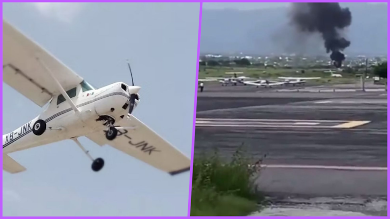 Avioneta sufre accidente y se incendia en Cuernavaca