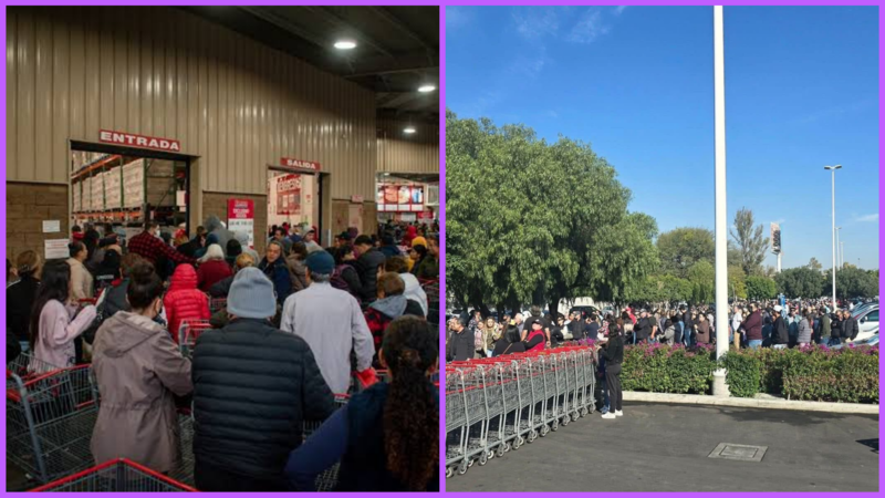 ¿Qué están regalando? Las largas filas en Costco no acaban en México