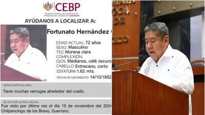 Autoridades emitieron la ficha de búsqueda del exlegislador local