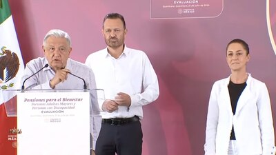 Todo ocurrió en un evento para realizar una evaluación al programa de Pensiones para el Bienestar