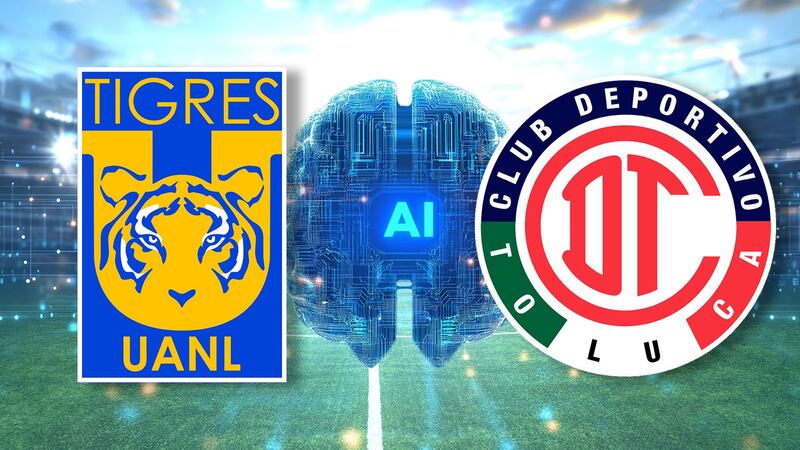 ¿Cómo quedará el partido de ida de Tigres vs. Toluca? La IA responde