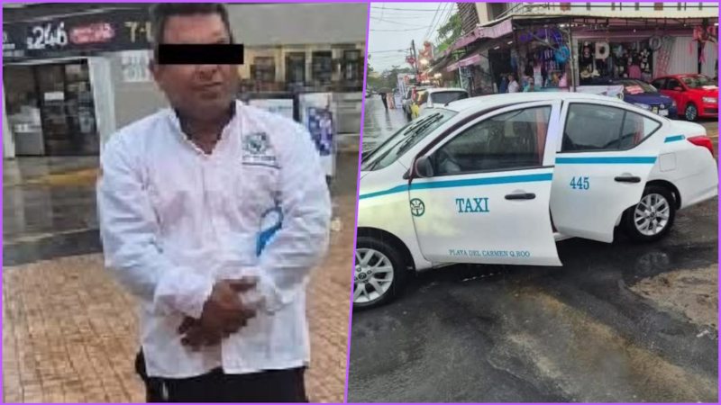 VIDEO: Taxista de Quintana Roo exige más dinero a turistas o no los deja bajar del vehículo