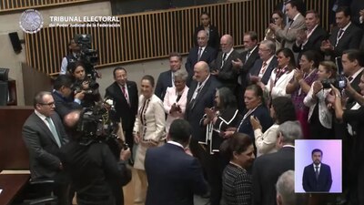 La presidenta electa estuvo acompañada de familiares y compañeros de movimiento