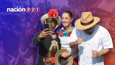 La candidata portó un vestido durante una visita a Venustiano Carranza